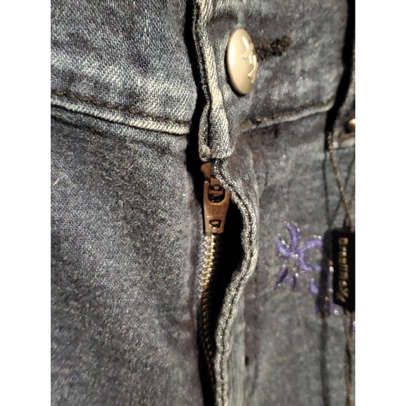 BrazilRoxx Embellished Embroidered Jeans BR 36/US 0 Blue - NEW With Tags - Picture 9 of 12